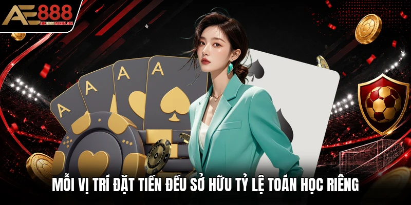 Mỗi vị trí đặt tiền đều sở hữu tỷ lệ toán học riêng Mỗi vị trí đặt tiền đều sở hữu tỷ lệ toán học riêng